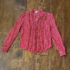 Boden Floral Button-Up Blouse